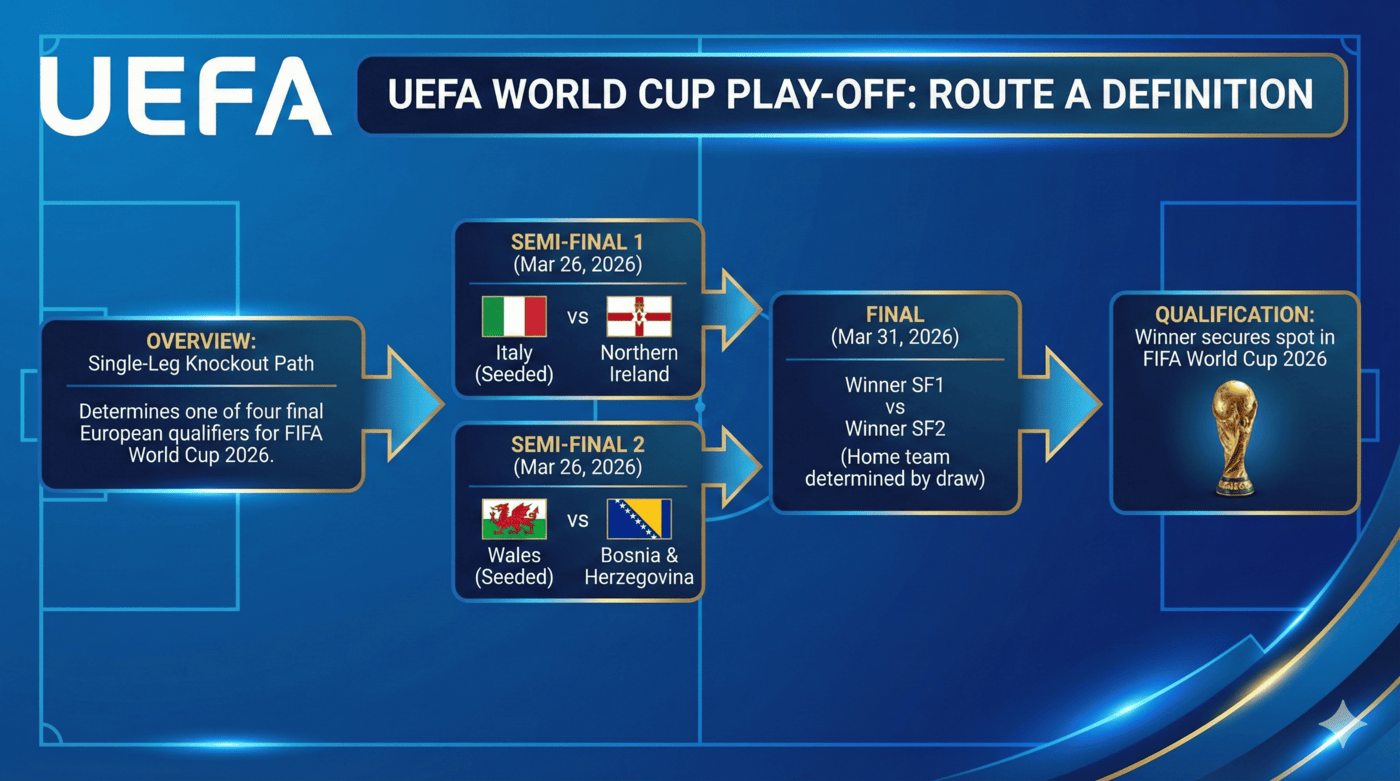 🌍 UEFA Play-off Path A: Three matches, one ticket, no safety net